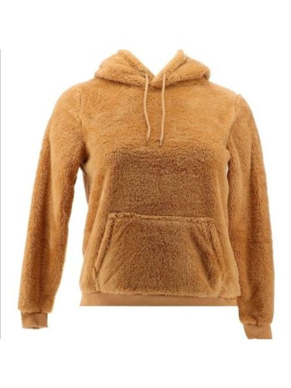 BumbleBella By Jill Martin Wellsoft Pullover Hoodie Caramel Teddy Large Plush
